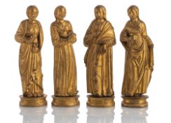 A GROUP OF FOUR FEMALE SAINTS