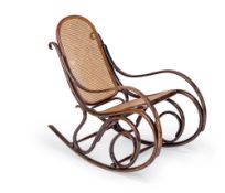AN AUSTRIAN BEECHWOOD SWIVEL CHAIR