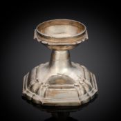 A GERMAN PARCIAL GILT SALT CELLAR