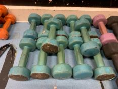 Group Of 12 3KG Reebok Dumbbells