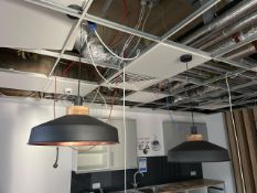 2 x Black Metal Lights