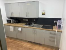 Grey Gloss Built In Kitchen