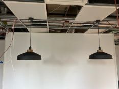 2 x Black Metal Lights, No Reserve