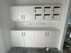 White Built In Kitchen Unit With Lockers