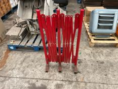 Red Extendable Metal Barrier