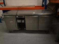 Stainless Steel 3 Door Fridge Unit