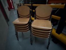 Wooden Back Chairs x10