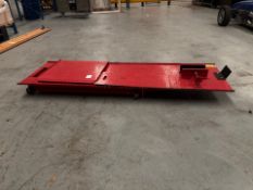 Red Metal Mobile Motorcyle Lift