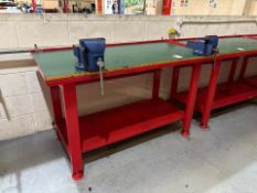 Metal Work Bench With 2 Vices