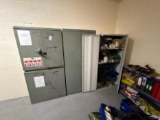 Metal Storage Cupboards & Contents x3