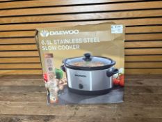 Daewoo 6.5ltr Stainless Steel Slow Cooker
