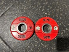 Pair Of Rubber 1.25kg Hammer Strength Weight Plates