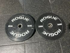 Pair Of Rubber 20kg Rogue Weight Plates