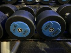 Pair Of 36kg Hammer Strength Dumbbells