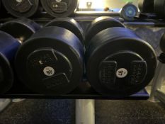 Pair Of 46kg Hammer Strength Dumbbells