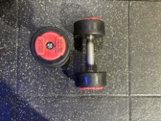 Pair Of Hammer Strength 10kg Dumbbells
