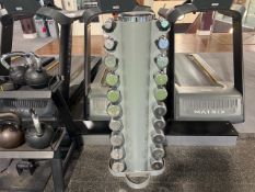 Weight Storage Rack And Dumbbells