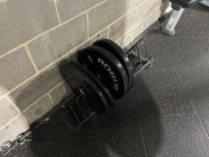 Black Metal Weight Plate Rack