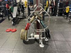 Metal Weight Plate And Barbell Rack