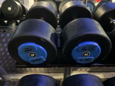 Pair Of 40kg Hammer Strength Dumbbells