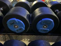 Pair Of 34kg Hammer Strength Dumbbells
