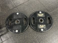 Pair Of Rubber 20kg Hammer Strength Weight Plates