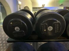 Pair Of 48kg Hammer Strength Dumbbells