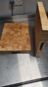 2 x Wooden Chopping Board Display - No Reserve