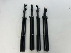 Assorted Black Metal Tripod x4 - No Reserve