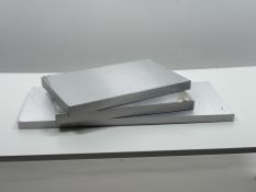 Silver Wooden Shelves x 3 - No Reserve