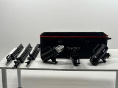 Pair Of Pixapro Lumi400 Flash Heads With Stands And Pixapro Carry Case