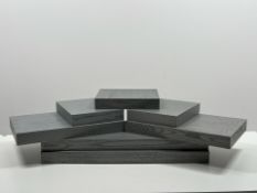 Grey Wooden Shelves x 7 - No Reserve