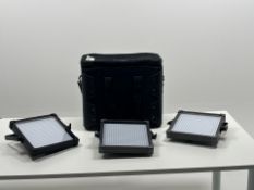 Set Of Three F&V K4000 Daylight 60° LED Panels With Carry Case - No Reserve