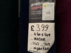 Carpet Remnant Major Night Fan Wool 4.1m x 4m - No Reserve