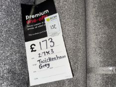 Carpet Remnant 2.7m x 3mTwinckengam Grey - No Reserve