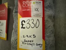Carpet Remnant 2.9m x 5mBaker Aircraft Grey - No Reserve