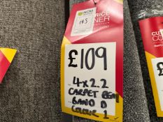 Carpet Remnant Band D Colour Grey 2.2m x 4m - No Reserve