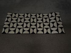 Andrea Monachrome Half Moon Rug 80cm x 200cm - No Reserve