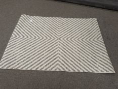Andrea Grey Cross 160cm x 230cm Rug - No Reserve