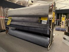 Double Sided Carpet Display Stand With 8 Rolls Of Carpet - No Reserve