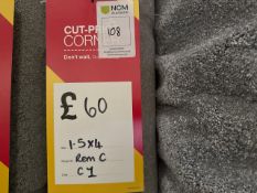 Carpet Remnant 1.5m x 4m Grey - No Reserve