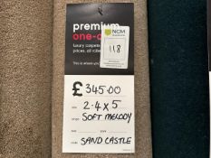 Carpet Remnant Soft Melody Sand Castle 2.4m x 5m - No Reserve