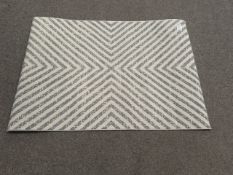 Andrea Grey Cross 120cm x 170cm Rug - No Reserve