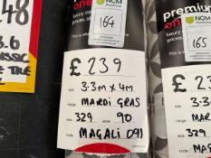Vinyl Remnant Mardi Gras Magali 3.3m x 4m - No Reserve