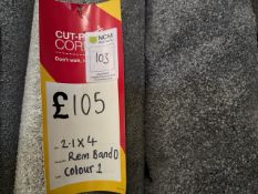 Carpet Remnant 2.1m x 4m Brand D Grey - No Reserve