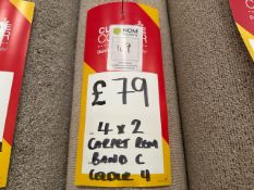 Carpet Remnant Band C Colour 4 Beige 2m x 4m - No Reserve