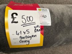 Carpet Remnant Burlington Grey 4.1m x 5m - No Reserve