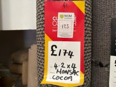 Carpet Remnant Amonsac Cocoa 4.2m x 4m - No Reserve