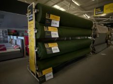 Double Sided Carpet Display Stand With 4 x Rolls Astroturf & 4 x Rolls Carpet - No Reserve