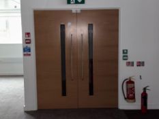Double Wooden Door With Windows